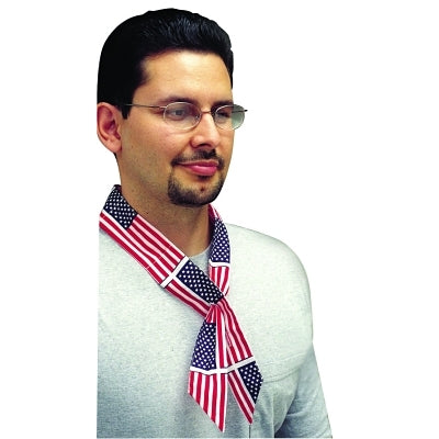 Cool Offs Neck Wrap/Headband, 2 in W x 38 in L, American Flag