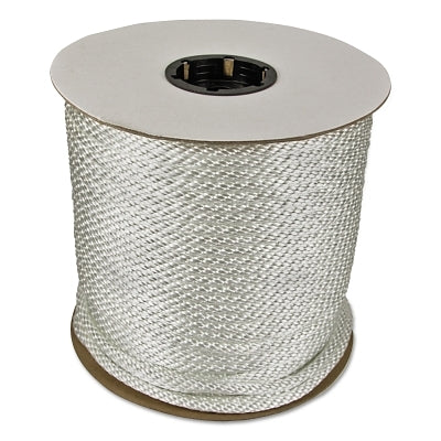 Solid Braid Rope, 3,960 lb Capacity, 250 ft, Nylon (Polyamide), White