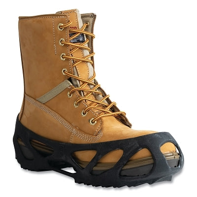 STRIDE Ice Traction Cleats, Thermo Plastic Elastomer (TPE)/Non-Sparking Brass Cleats, Black, Large