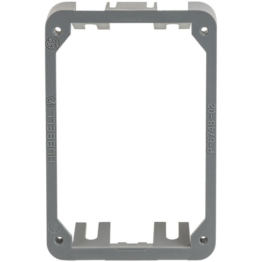 1-Gang Adapter Collar for Metallic Carpet and Tile Flanges, Gray