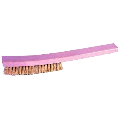 Plater's Brush, 13 in, 4 X 18 Rows, Tampico Wire Bristle, Curved Wood Handle