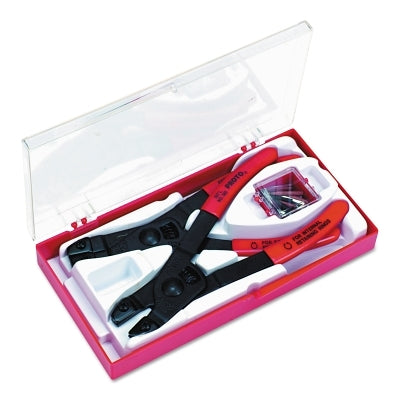 Retaining Ring Pliers Set, Straight Tip, Bore Diameter 3/8 in to 2 in