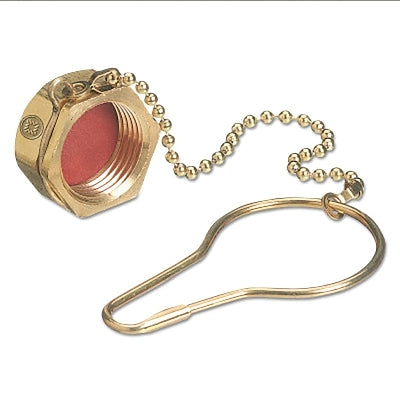 Chain and Plug Assembly, 1-Pc Nut and Plug, Female, RH, 3000 psig, Oxygen, Brass, CGA-540