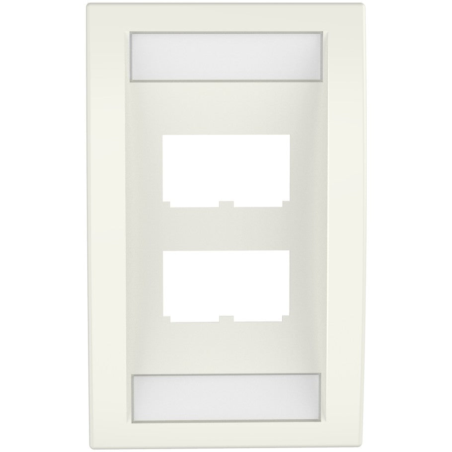 Mini-Com Executive Series Faceplate, 1-Gang, 4-Port, Off White