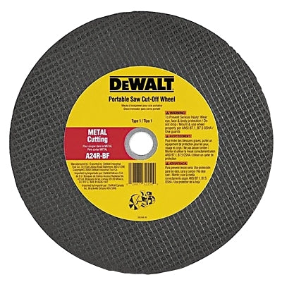 High Speed Wheel, 14 in dia, 1 in dia Arbor, 24 Grit, 5500 RPM, Metal Cutting