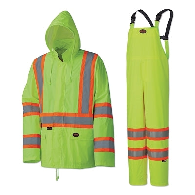 5598U/5599U 2-Piece Hi-Vis Lightweight Waterproof Suit, 0.35 mm, Yellow/Green, XL