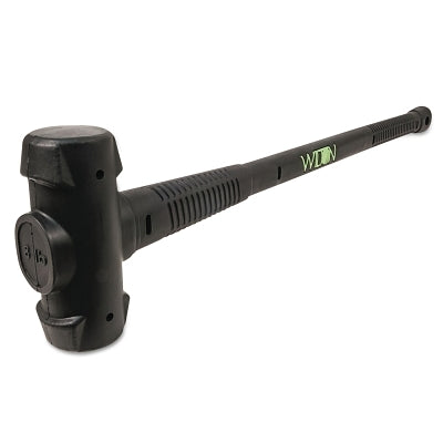 Dead Blow Hammer, 8 lb Head, 30 in Handle, Steel/Vulcanized Rubber, Gray