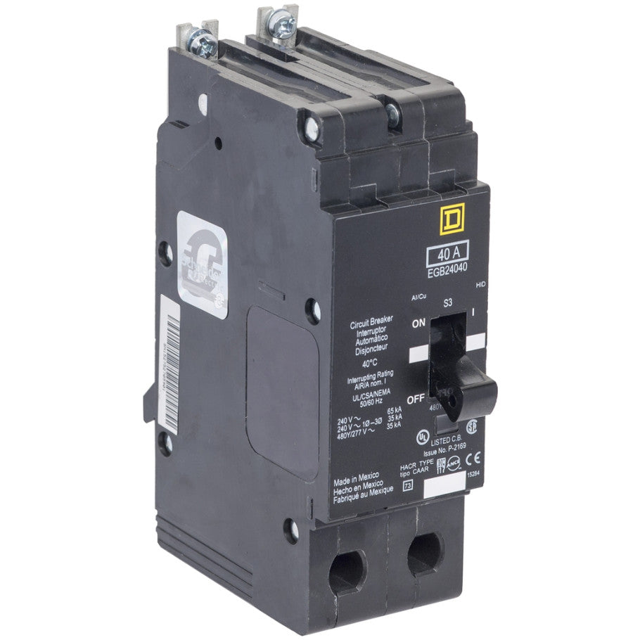Mini circuit breaker, E-Frame, 50A, 2 pole, 480Y/277VAC, 100kA max, bolt on  TAA