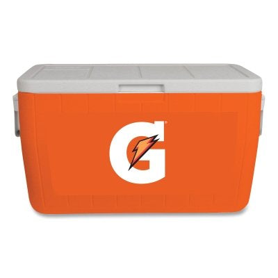 Ice Chest, 48 qt, Orange/White, Promo