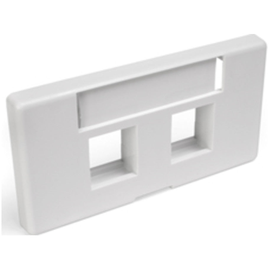 QuickPort Modular Furniture Faceplate 2 Port, White