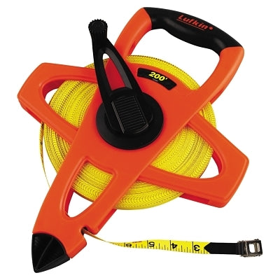 Hi-Viz Orange Reel Fiberglass Tape, 1/2 in x 200 ft, SAE, Orange