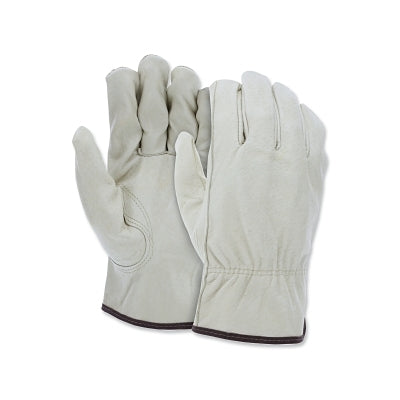 Pigskin Drivers Gloves, Pigskin Leather, X-Large, Beige/Blue