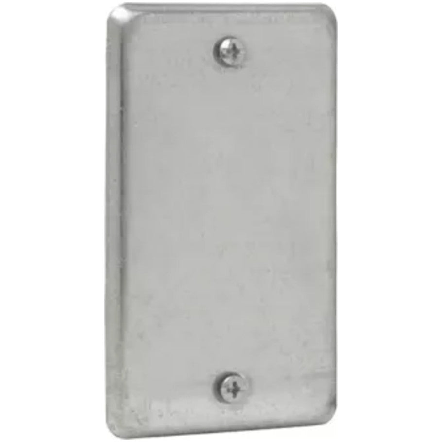 Utility Box Cover, Steel, UL Listed, 1/4 in. Raised, Blank