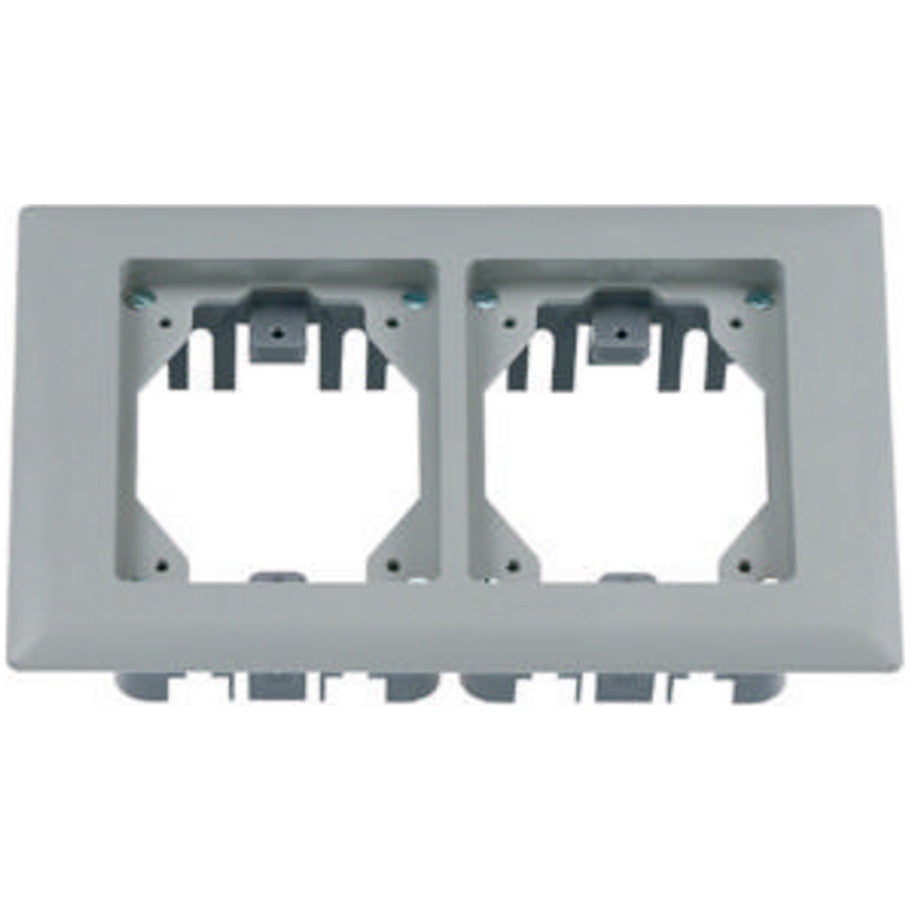 Floor Boxes,Plastic Floor Box Series, Carpet Flange, Plastic, 2-Gang, Rectangular,Gray