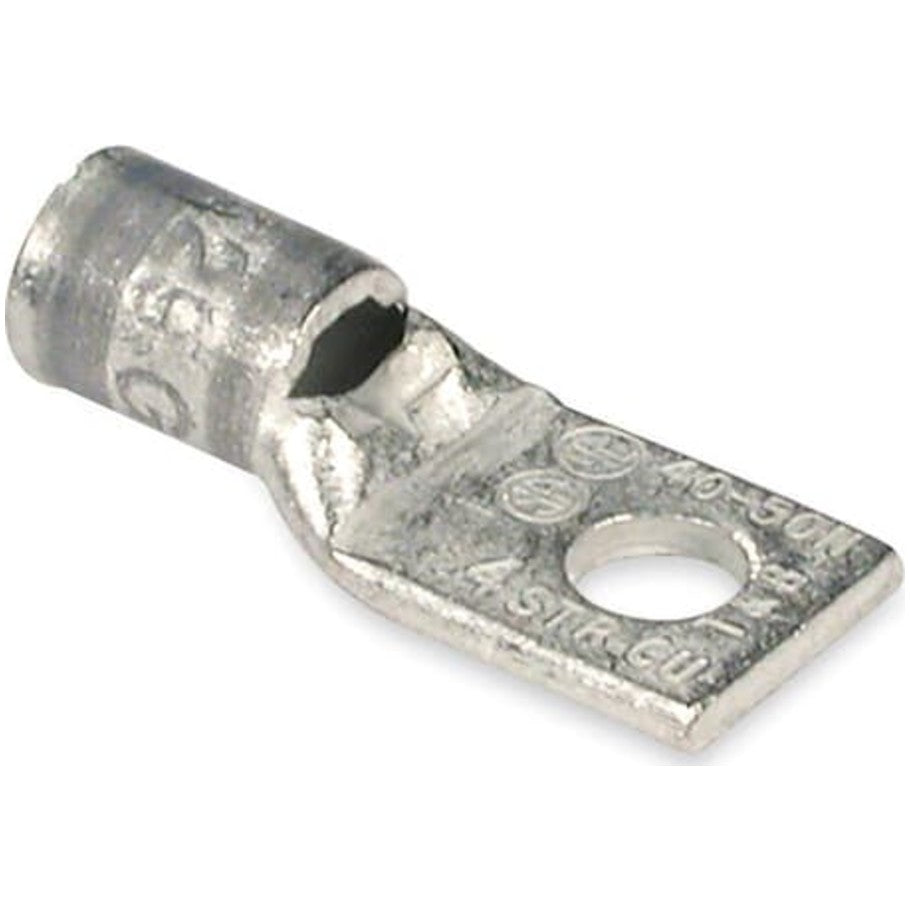 1-Hole Straight Standard Barrel Lug, 1.42 in., 4 AWG, Gray