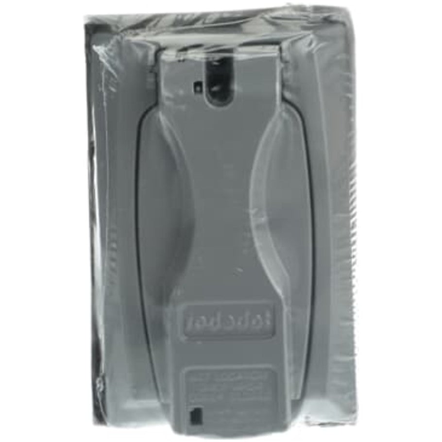 Universal Weatherproof Cover, Die Cast Zinc, Flip-Lid, Multiple Outlet Configuration, 1-Gang, Silver