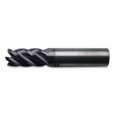 CEM-V2-5R Carbide End Mill, 1 x 1 x 3 x 6, 0.030 CR, 5 Flutes, Straight Shank, AP/MAX Finish