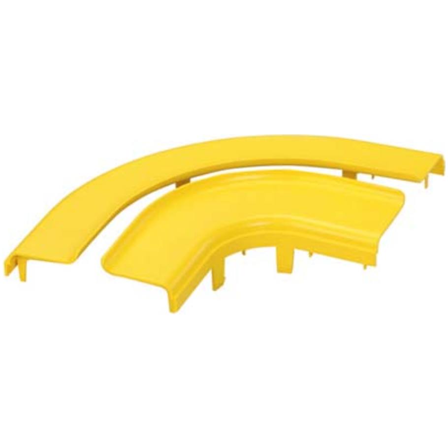 FIBERRUNNER 4X4 HORIZONTAL RIGHT-ANGLE COVER, LSZH, YELLOW