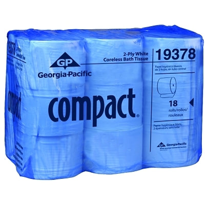 Compact Coreless High Capacity Bathroom Tissue, 4 in x 3.8 in, 333 ft