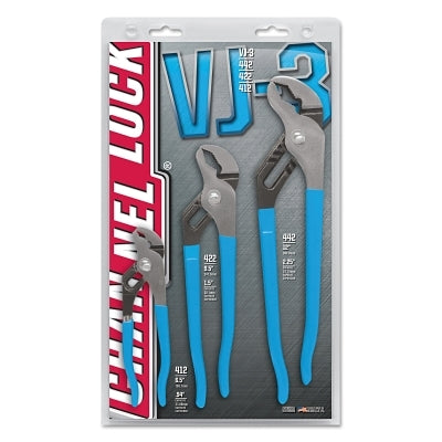 V-Jaw Tongue & Groove Plier Set, 3 Pc, 6-1/2 in, 9-1/2 in, 12 in