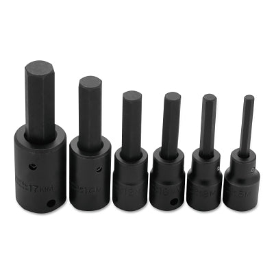Torqueplus Metric Hex Bit Impact Socket Set, 6-Pc, 1/2 in