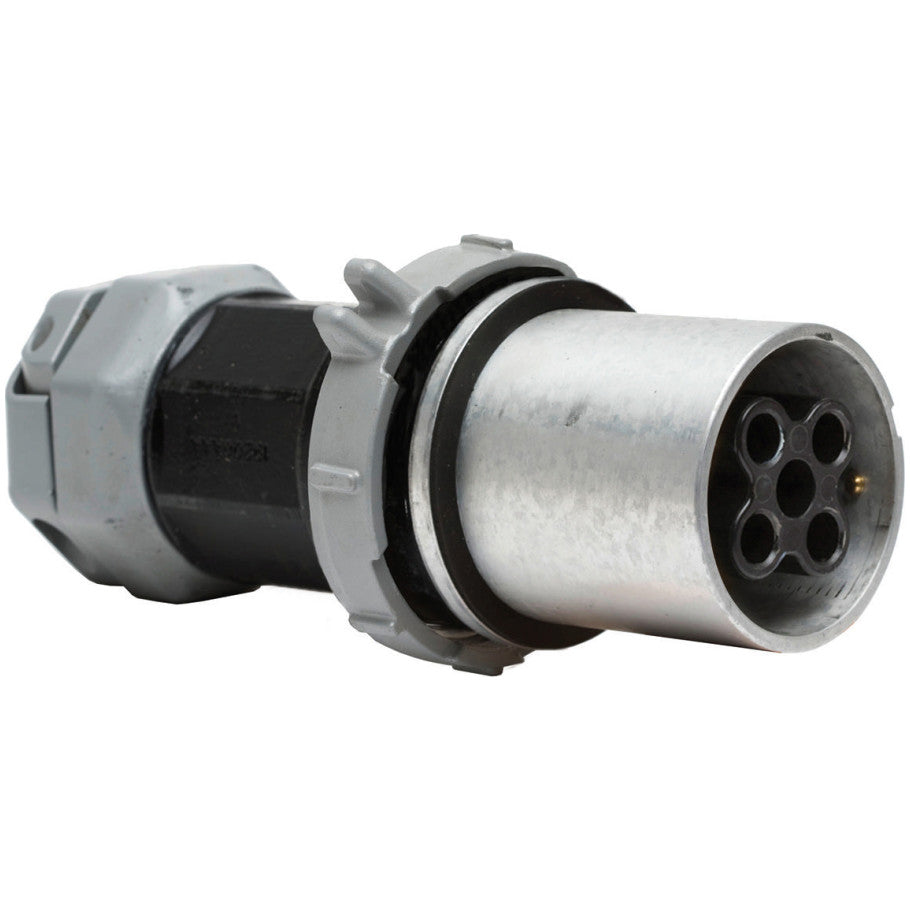 Insulgrip Pin and Sleeve Plug, Watertight, Reversed Service, 100A, 600VAC/250VDC, 4P5W, Style 1, Aluminum