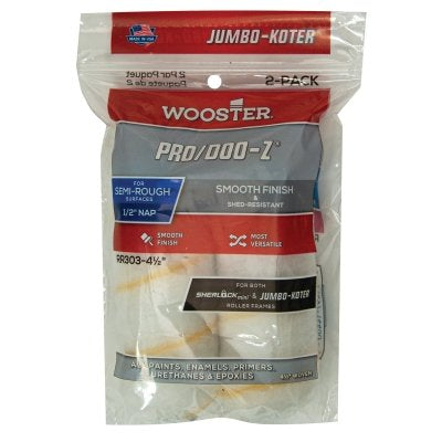 Pro/Doo-Z Jumbo-Koter Mini Roller Covers, 2 Pack, 4-1/2 in, 1/2 in Nap Length