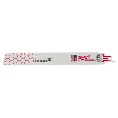 THE TORCH Bi-Metal SAWZALL Blade, 9 in L, 14 TPI, Scheduled 80 Pipe/Angle Iron, 5 EA/PKG