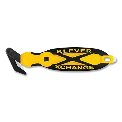 XChange Safety Cutter, Wide Head, 7 in L, Straight Blade, Steel, Plastic Handle, Yellow