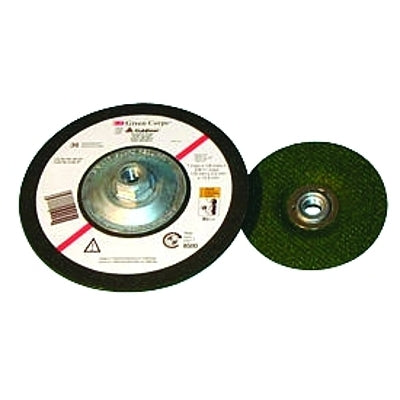 Green Corps Flexible Grinding Wheel, Quick Change, 4-1/2 in Dia, 1/8 in Thick, 36 Grit , Ceramic