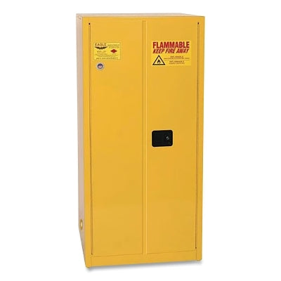 Flammable Liquid Storage Cabinet, Standard 60, Manual-Close Door, 60 gal Cap, Yellow