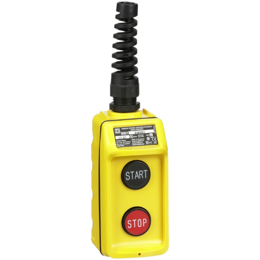 Pendant Station, 600 Vac, 5A, 1NO/1NC, Single Speed
