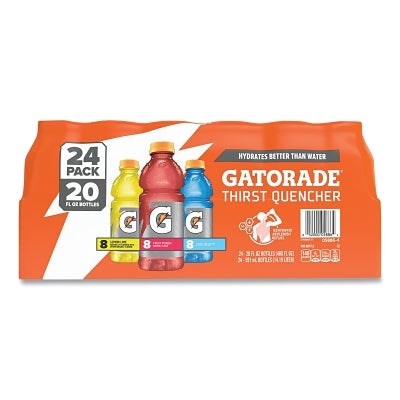 20 oz Wide Mouth Bottle, Assorted, Cool Blue/Fruit Punch/Lemon Lime, 24 BO/CA