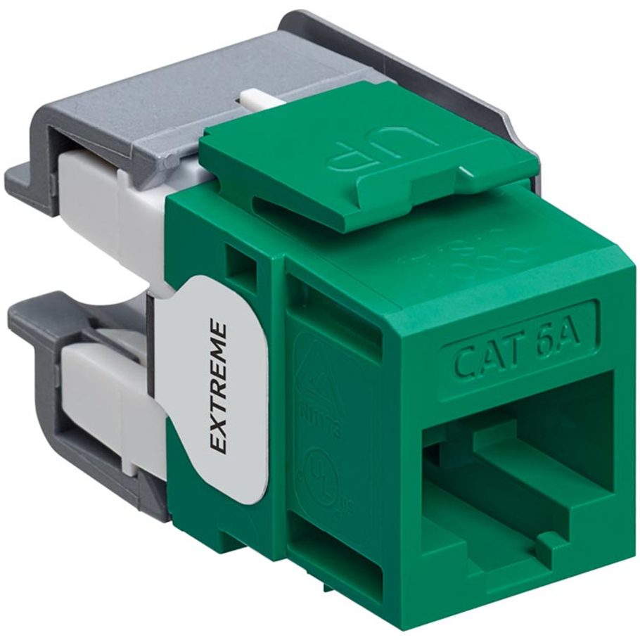 eXtreme Cat 6a QuickPort Connector Quickpack, Green