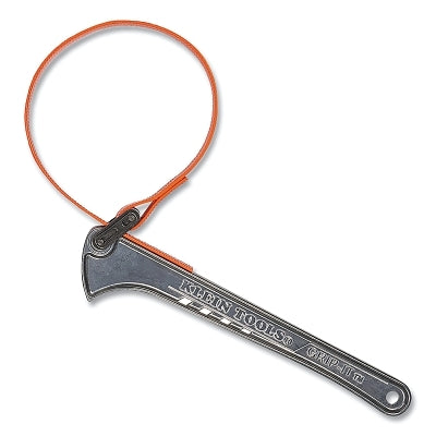 Grip-It Strap Wrench, 22.25 in L Strap, 12 in L, Orange Strap