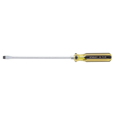 100 Plus Round Blade Standard Tip Screwdrivers, 3/8 in, 15 1/4 in Long