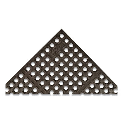 Cushion-Tred Drainage Anti-Fatigue Mat, 543, 7/8 in x 2 ft W x 3 ft L, Natural Rubber, Black