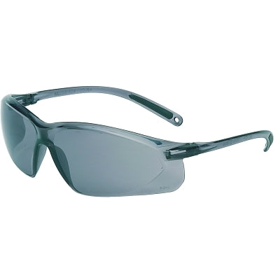 A700 Series Safety Glasses, Gray Polycarbonate, Anti-Scratch Lens, Gray Polycarbonate Frame
