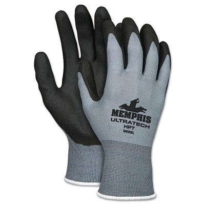 UltraTech HPT Coated Gloves, Large, Black/Gray