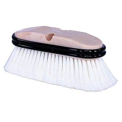 Truck Wash Brush, 9-1/2 in Foam Block, 2.5 in Trim L, Flagged White Polystyrene