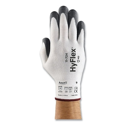 11-724 Industrial Working Gloves, HPPE/Polyurethane/Spandex, Size 9, White/Black