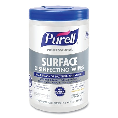 Professional Surface Disinfecting Wipe, 110 Wipes, Canister, Citrus