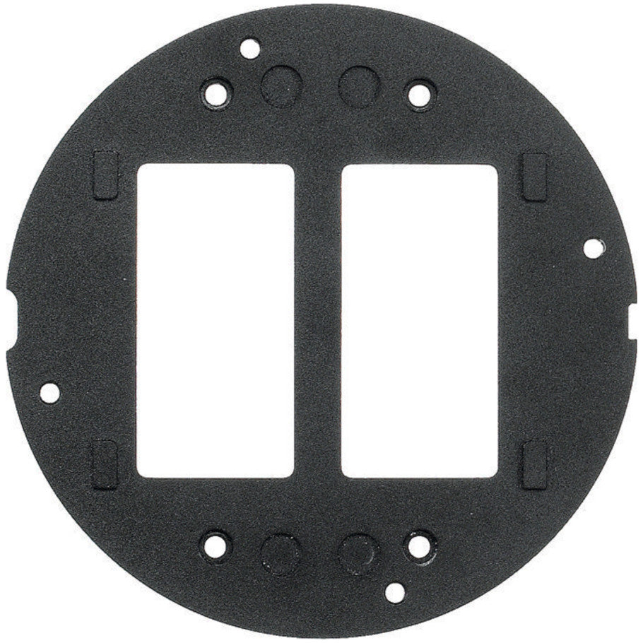 SystemOne, Sub-Plate, Dual StyleLine Decorator Openings, Black