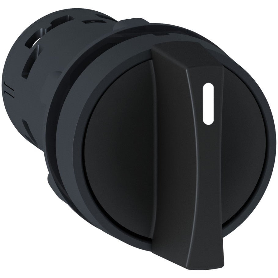 Harmony 22mm Selector Switch, Monolithic, Standard Handle, Black, 3-Position Maintained, 2NO