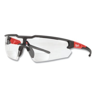 Magnified Safety Glasses, Clear, +2.50 Magnification, Fog-Free Anti-Scratch Lenses