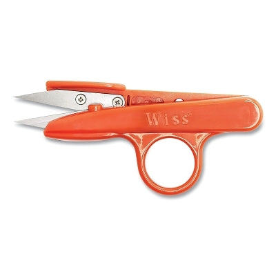 Thread Quick-Clip Snips, 1 in Cut L, Straight Cut, Single-Ring Handle, Fabric-Thread