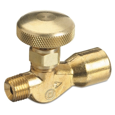 Brass Body Valve for Non-Corrosive Gases, 200 psig, 1/4 in NPT (M), 5/8 in-18 RH (F), Inert Gas CGA-032