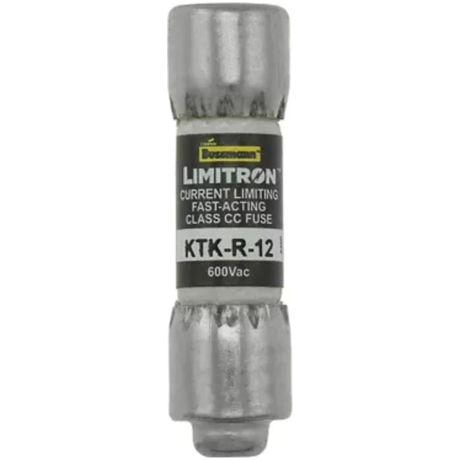 Limitron KTK-R Series Class CC Fast Acting Fuse, Rejection Type, Current-Limiting, 12A, 600V