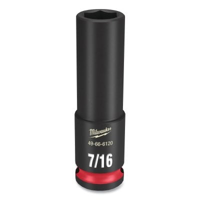 SHOCKWAVE Impact Duty Socket, 3/8 in Dr, 6-point, 7/16 in Tip, Deep Length