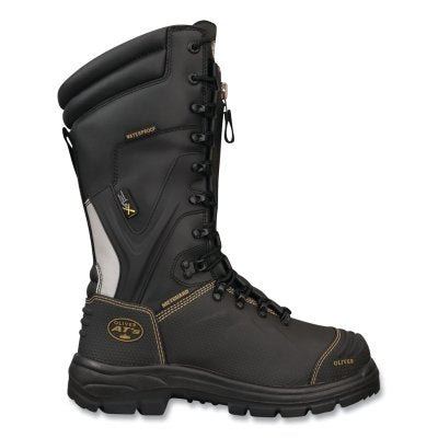 65 Series 10 in Lace-Up Steel Toe Boots, Men's 12, Leather, Black